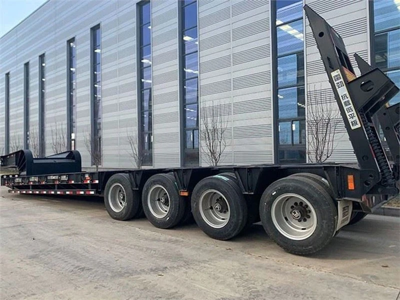 4 Axle Lowbed Semi Trailer For Sale