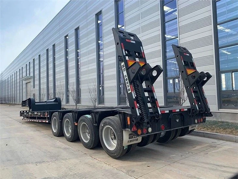 4 Axle Lowbed Semi Trailer For Sale